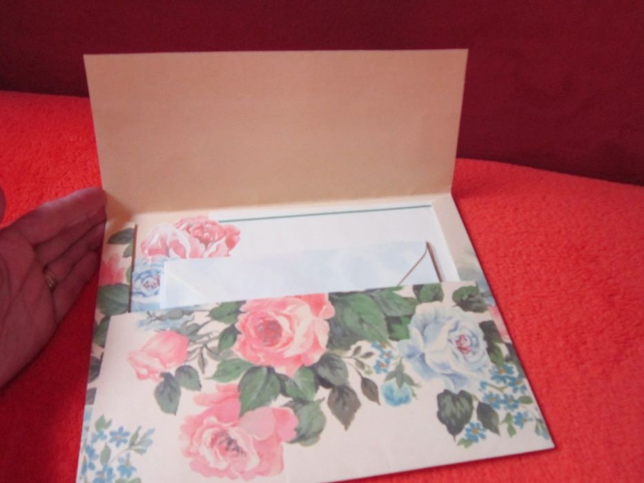 cadou inedit -set vintage cu flori- coli si plicuri retro "Rosalie"