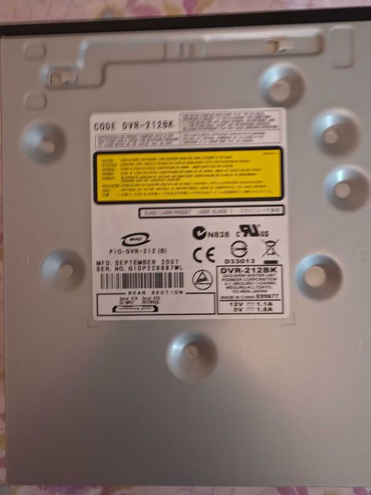 Vand DVD Writer intern Pioneer model DVR 212 BK