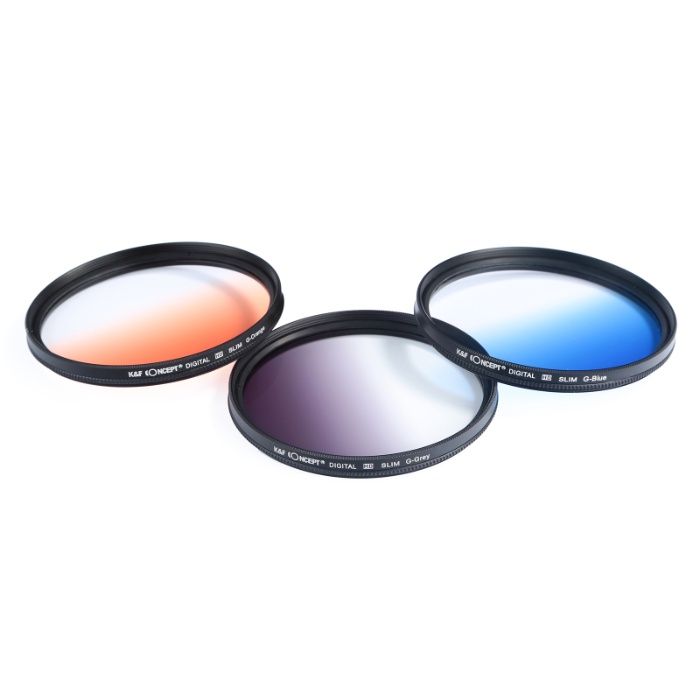 K&F Concept Комплект 9 филтъра UV CPL FLD 3 градиентни 3 ND + сенник