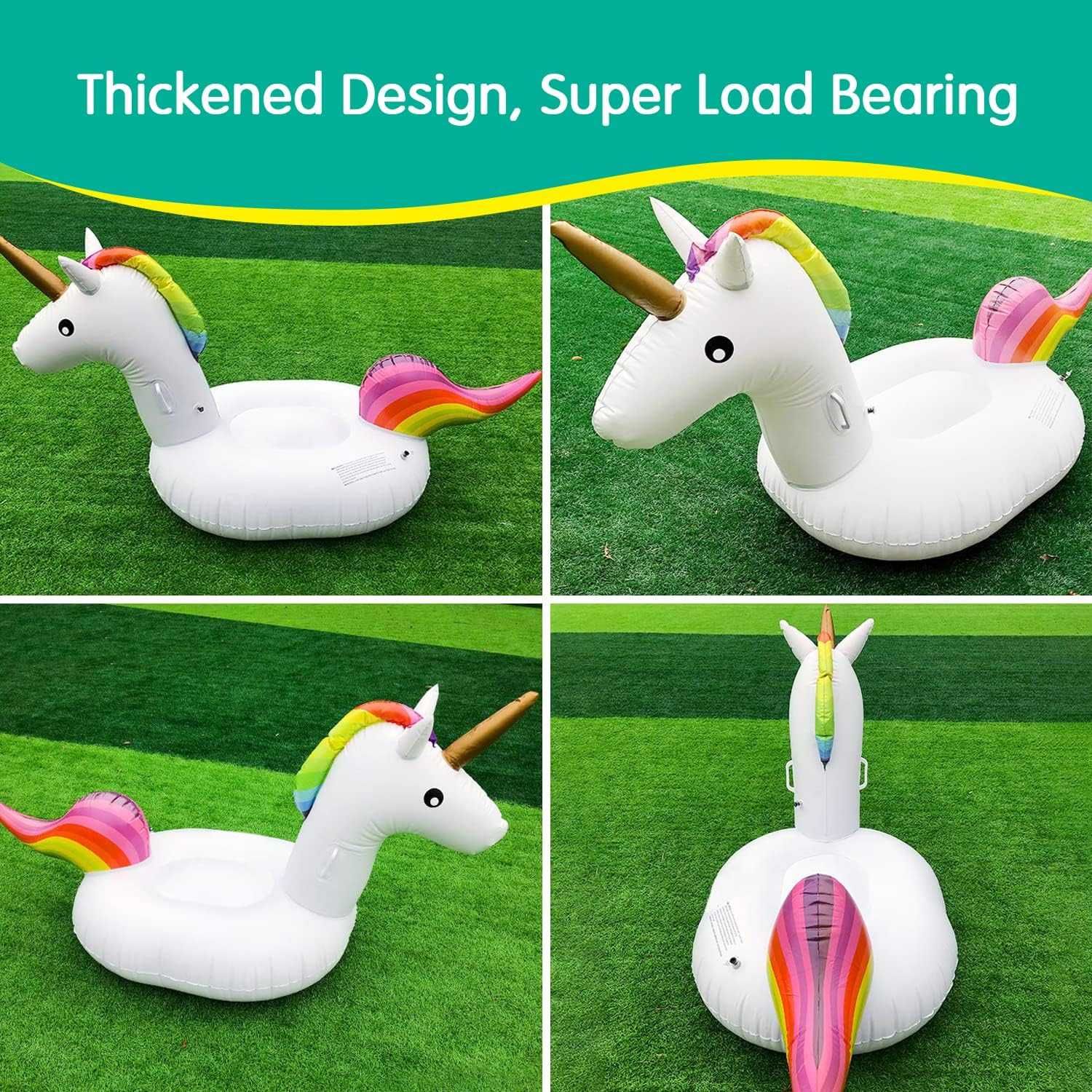 Надуваема играчка Dracarys Unicorn 200x100x90 см, плаващо легло