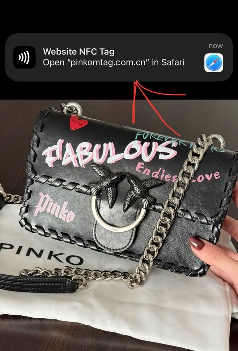 Pinko Love Fabulous оригинална черна чанта