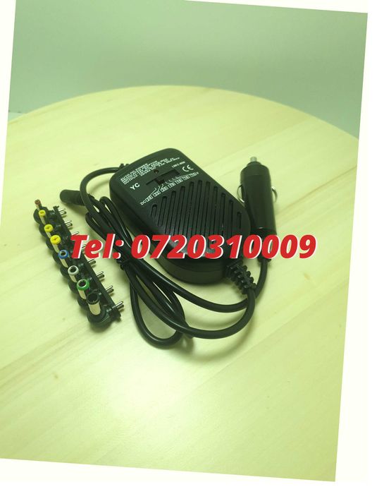 Incarcator Auto Universal Pentru Laptop80w Alimentare 12vcu 8 Cone