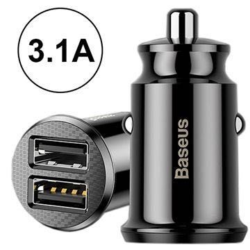 Baseus зарядно/адаптер за кола бързо зареждане с 2 USB порта 3.1A Fast