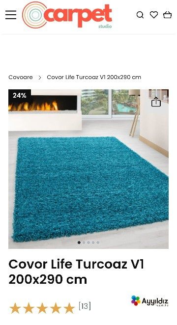 SUPER preț!!! Trei covoare turcuaz dimensiuni generoase!