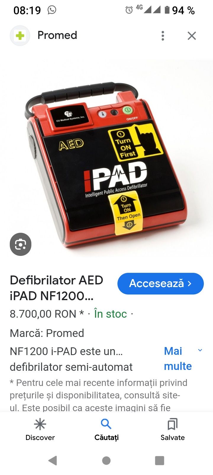 vând defibrilator