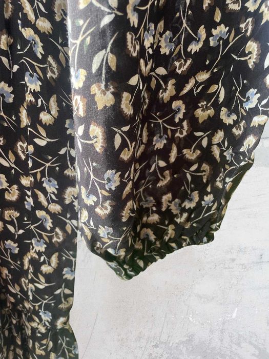 Rochie Zara vascoza lunga boho imprimeu floral maneci lungi