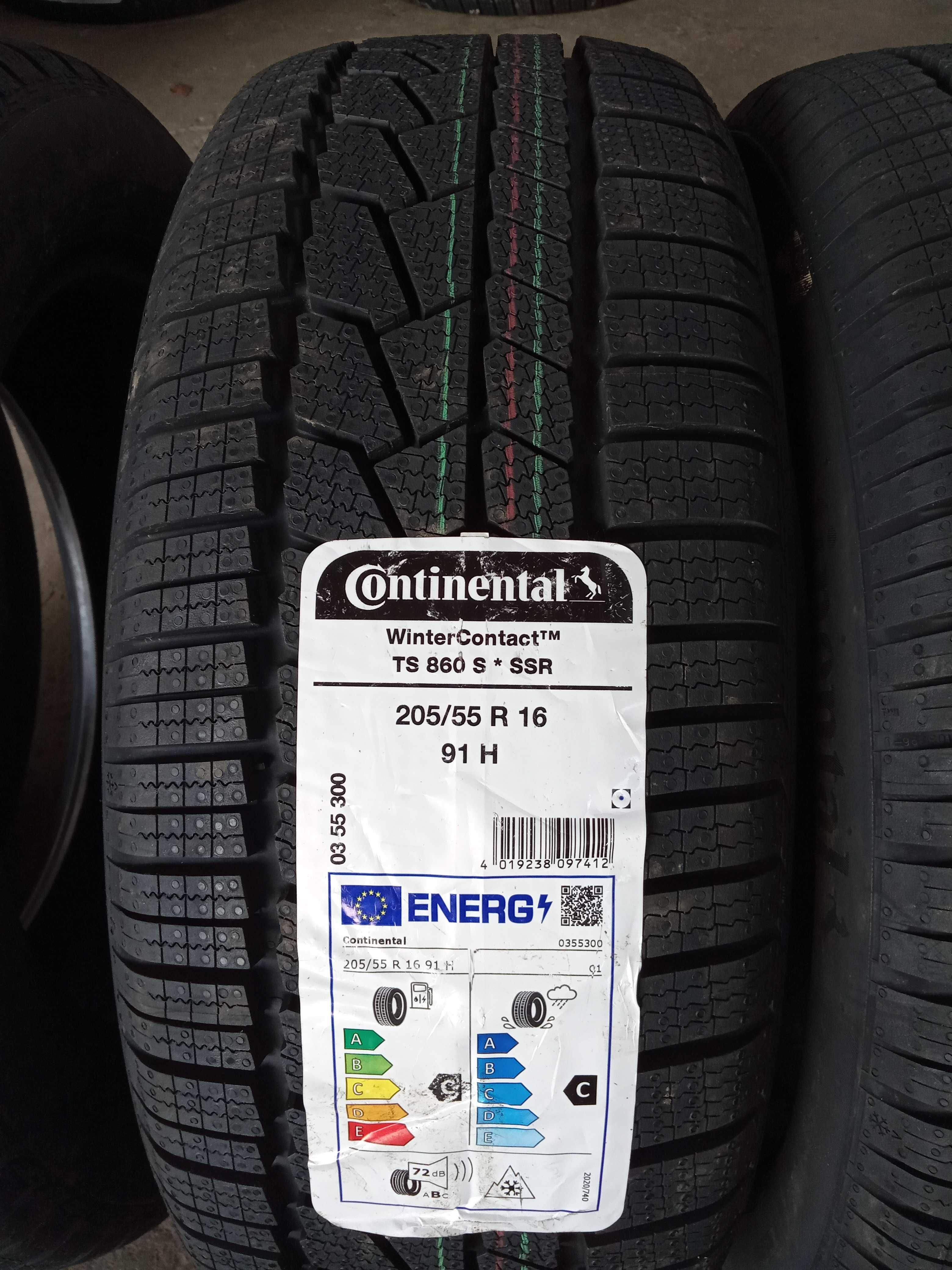 4 Нови зимни гуми 205/55 R16 Continental WC TS860S * SSR RUNFLAT 91H