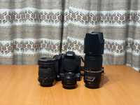 Canon 800D +Canon 50mm 1.8 +Sigma 17-50mm F2.8 +Tamron 70-300 F4/5.6