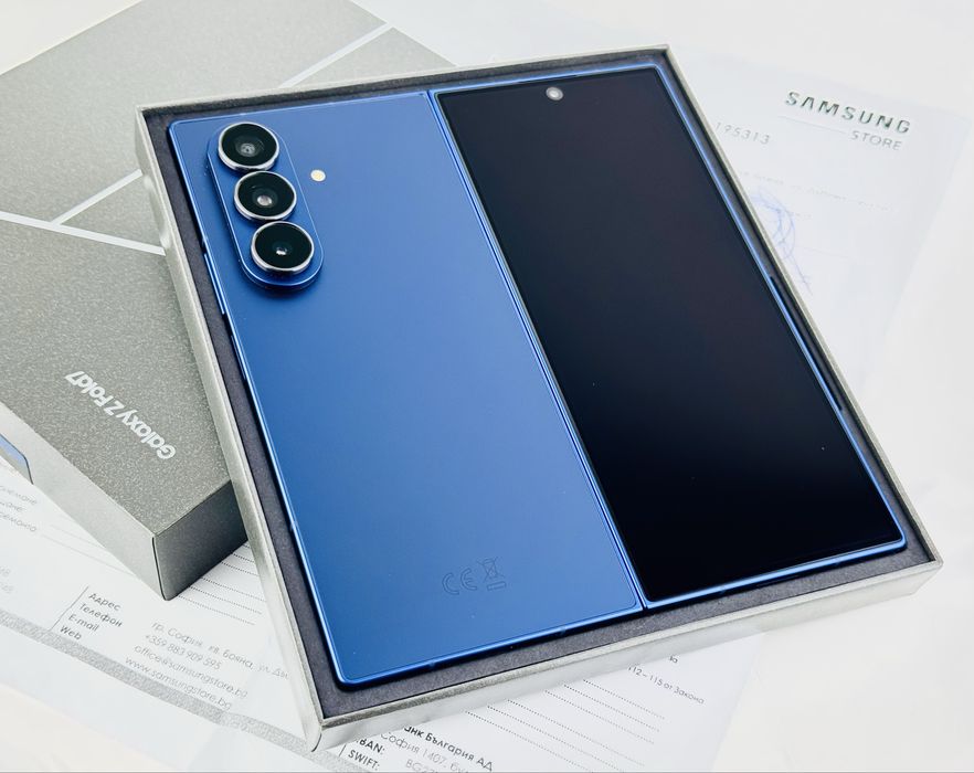 НОВ! Samsung Galaxy Z Fold 7 5G 256GB 12RAM Blue Shadow 2г. Гаранция!
