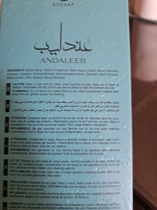 Арабски парфюм  100мл
Asdaaf Andaleeb
Eau de Parfum за жени 100 ml
Asd