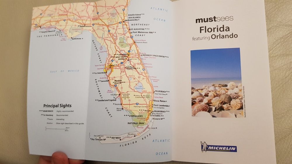 Carte Ghid turistic Michelin cu Florida si Orlando impecabil