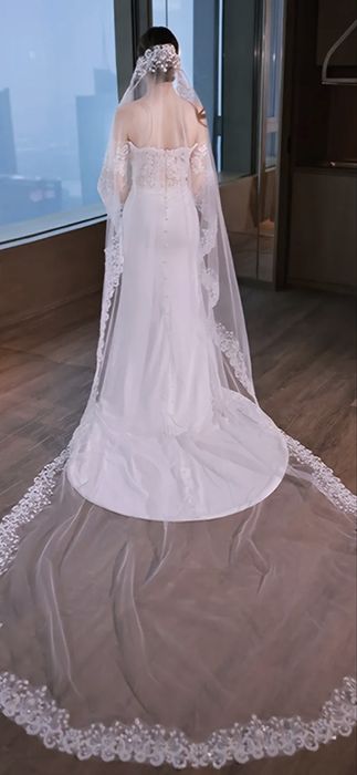 Rochie de mireasa superba , tafta regala