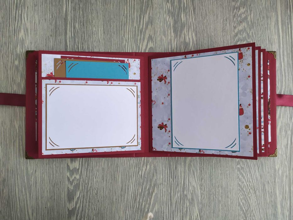 Коледен скрапбук албум във винтидж стил, ръчна изработка /54.5