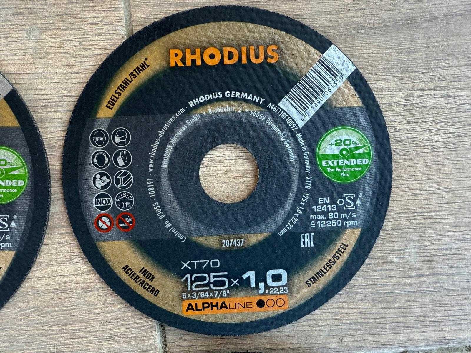 Disc abraziv Rhodius XT70 pentru debitare inox / otel 125 mm