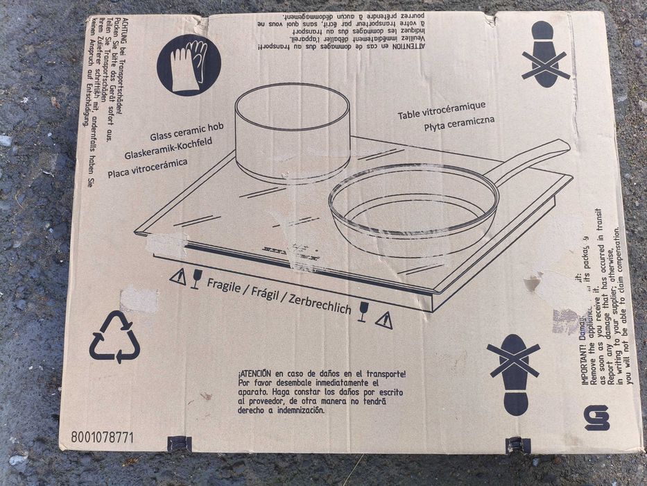 Стъклокерамичен плот за вграждане "TEKA" TRS 635 с три зони,черен
