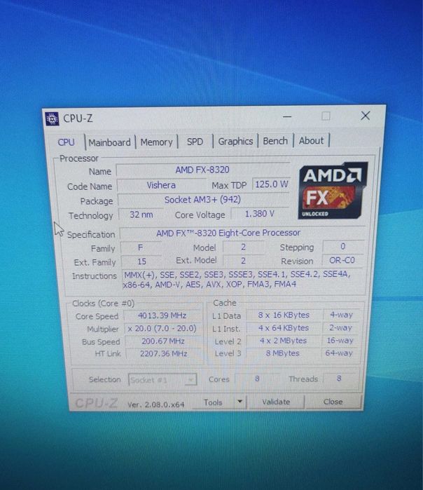 AMD FX-8320 + Asus SABERTOOTH 990FX R2.0 + 8 GB RAM Комплект