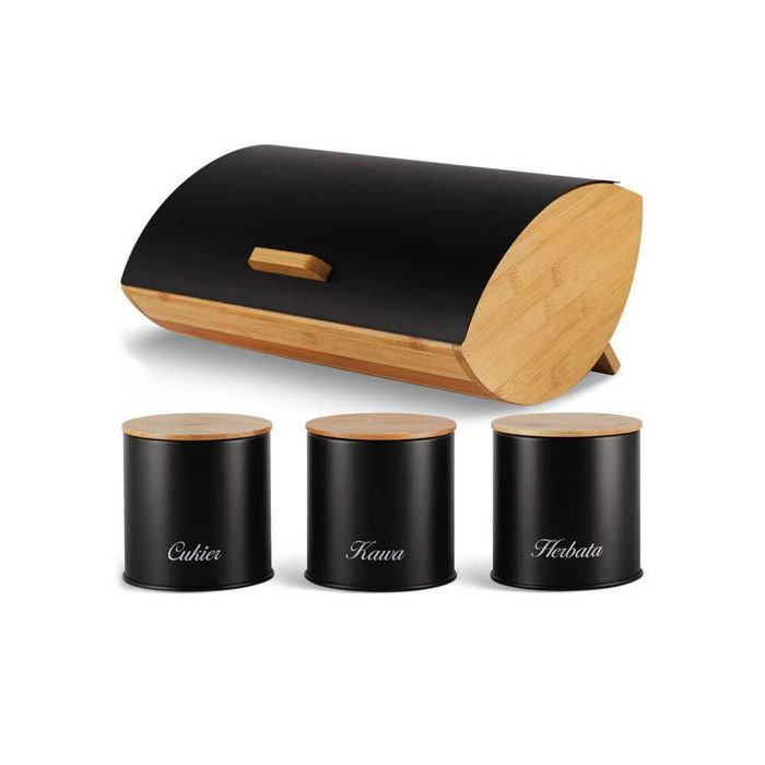 Комплект кутия за хляб и 3 броя бурканчета Zilner ZL-1109, Дефект