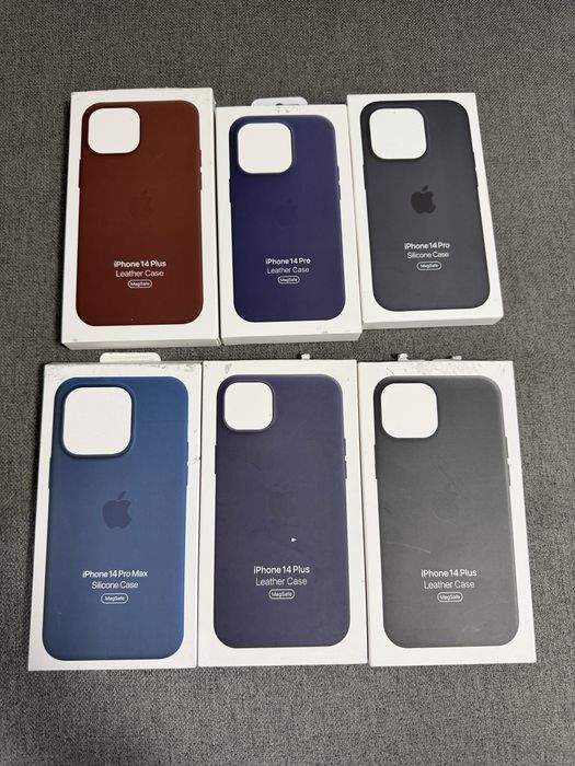 Huse Apple Originale Piele/Silcon Magsafe cu cerc