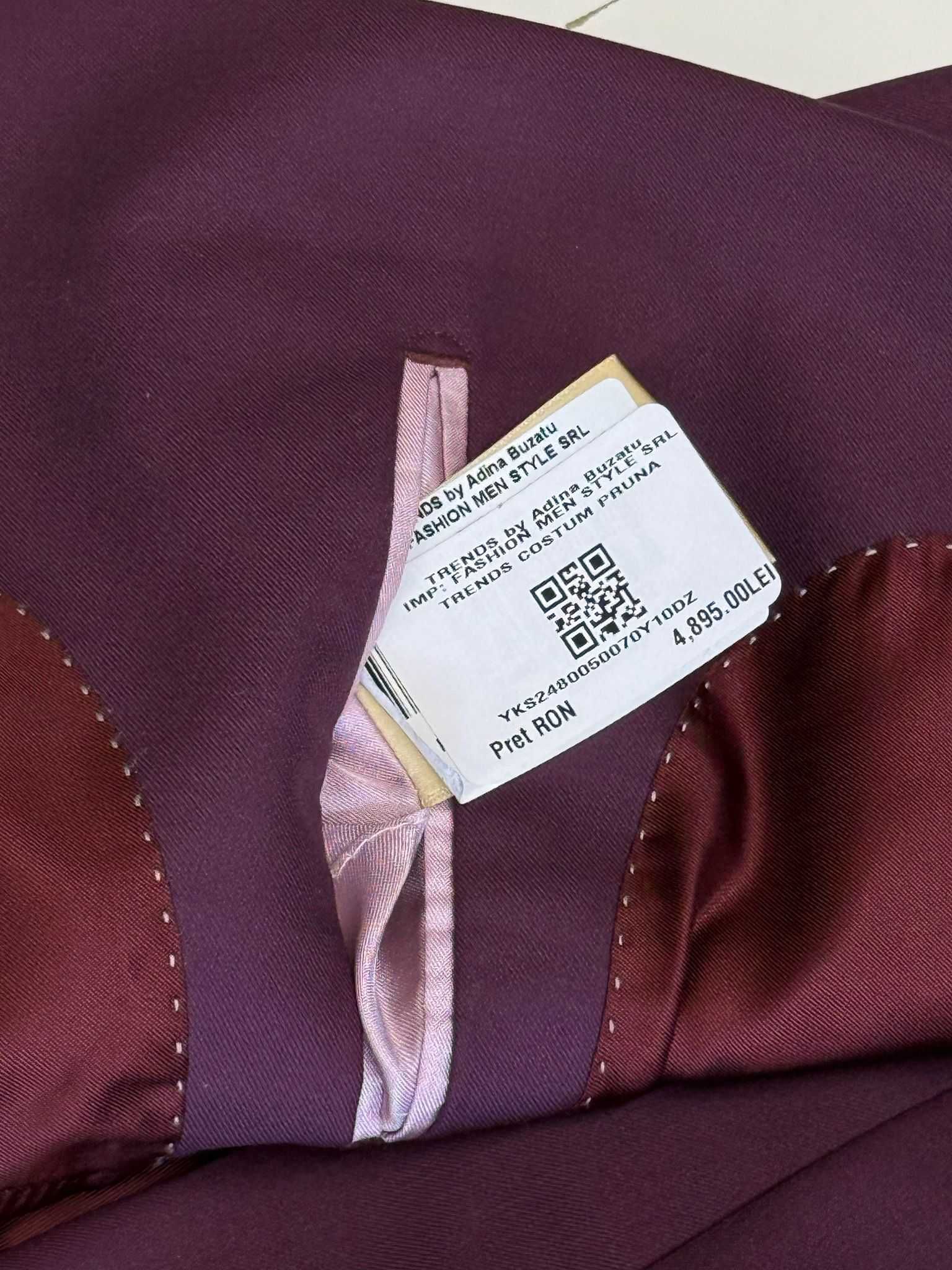 Costum Adina Buzatu (sacou si pantaloni) mov pruna, Nou cu eticheta