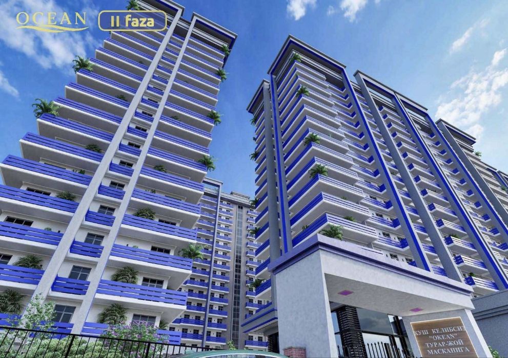 Xonsaroy Ocean 4-x xonadon, 4/11/16, 108 m2 sotiladi korobka