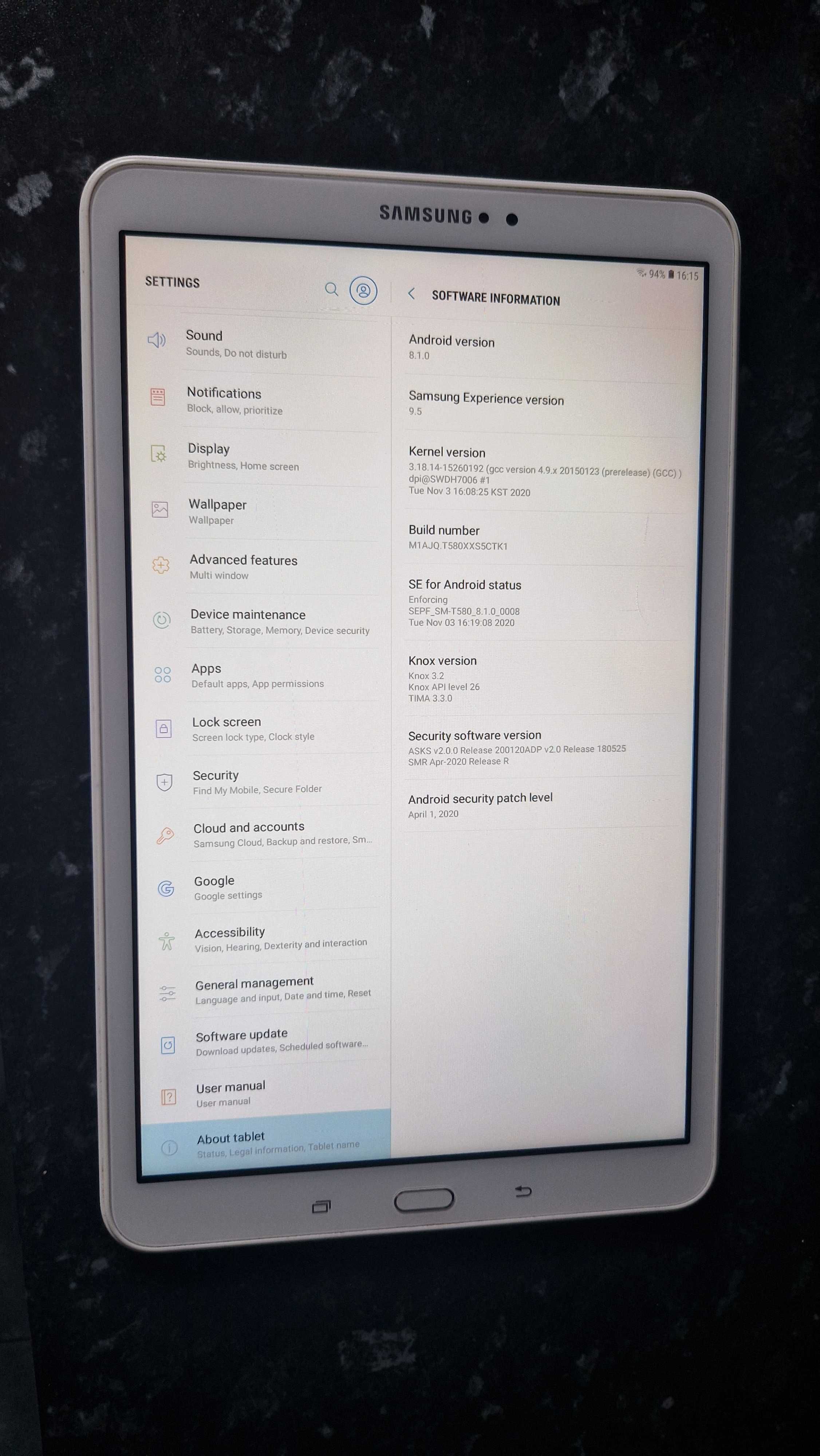 Vand lot 2 Tablete Samsung Tab A6 mari 10'1 Android 8.1 White 500lei