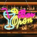 Нова Светеща табела Bar Open, LED неон, декор за бар и мъжка стая знак