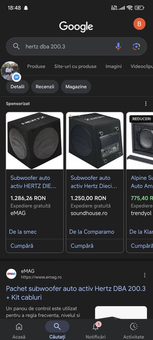 Subwoofer activ hertz