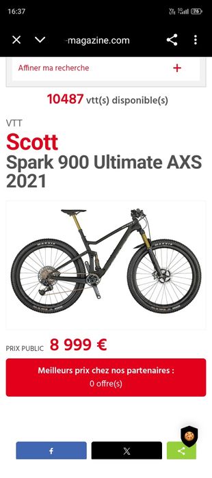 Vând bicicleta Scott Spark  ultimate full fox model de top