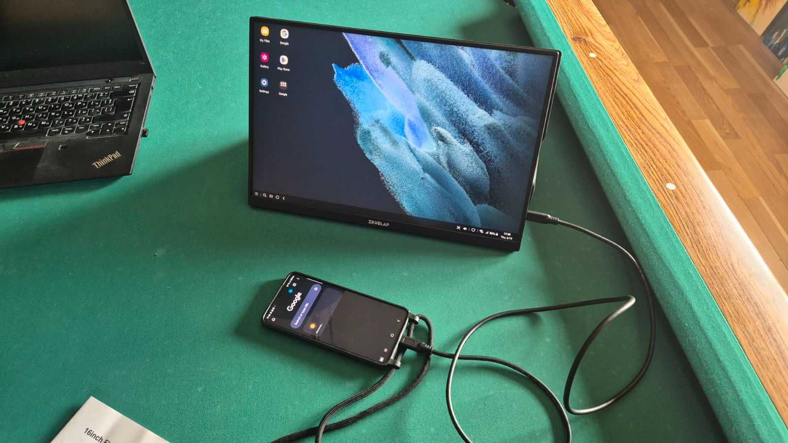 ZEUSLAP 16" Portable Monitor 100%sRGB 1200P IPS преносим монитор