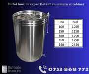 Butoi inox cu capac flotant si canea 100 litri