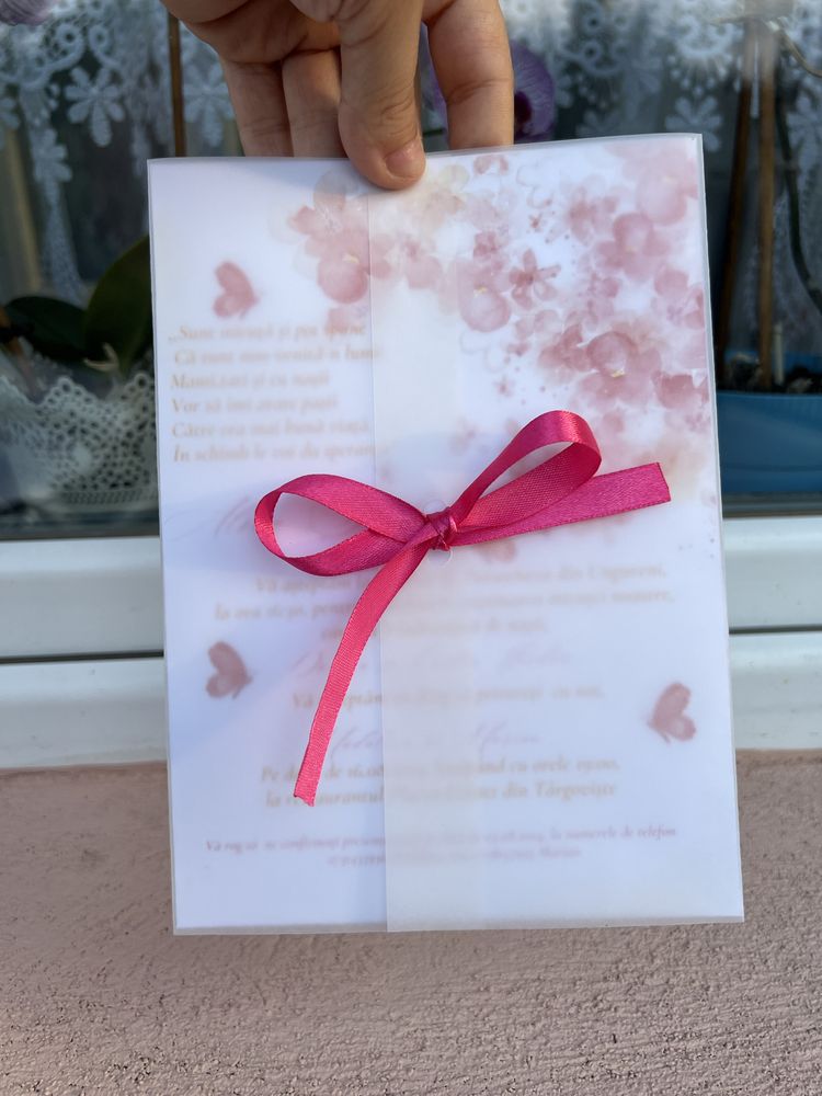 Invitatii 4 lei nunta/botez/cununie (fizic si digital)