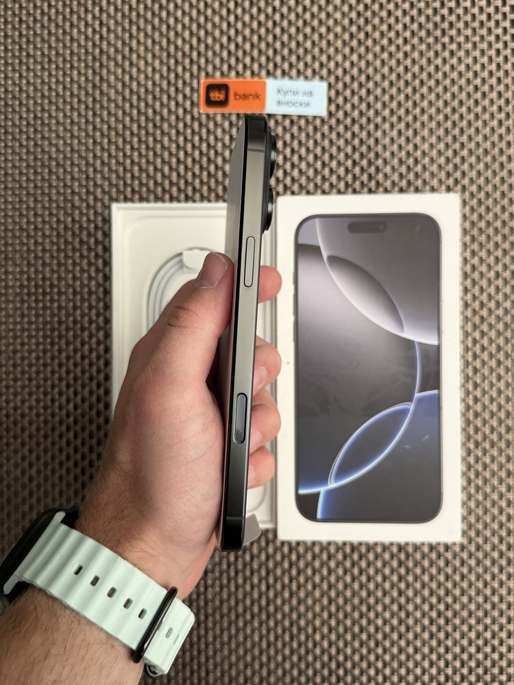 НОВ! *ЛИЗИНГ* iPhone 16 Pro Max 256Gb Black Titanium / Гаранция