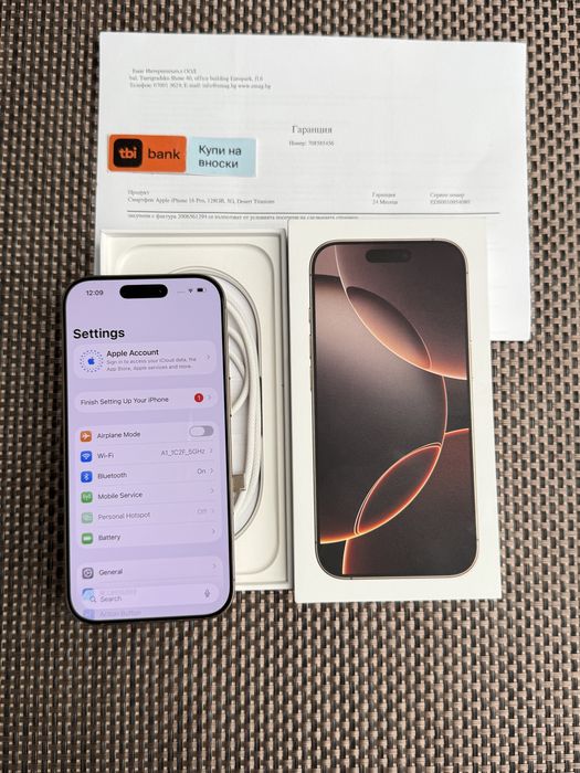 КАТО НОВ!/*ЛИЗИНГ*/ iPhone 16 Pro 128Gb Desert Titanium 24М гаранция