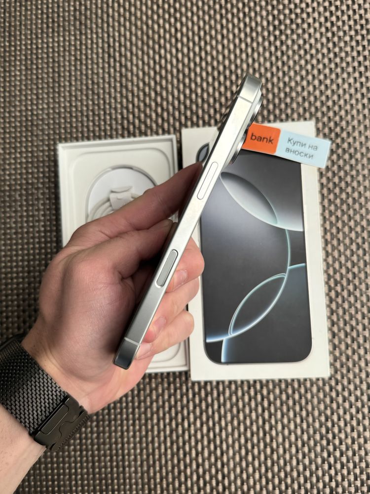 100%*Лизинг 68лв/м iPhone 16 pro White айфон 16 про 128 бял