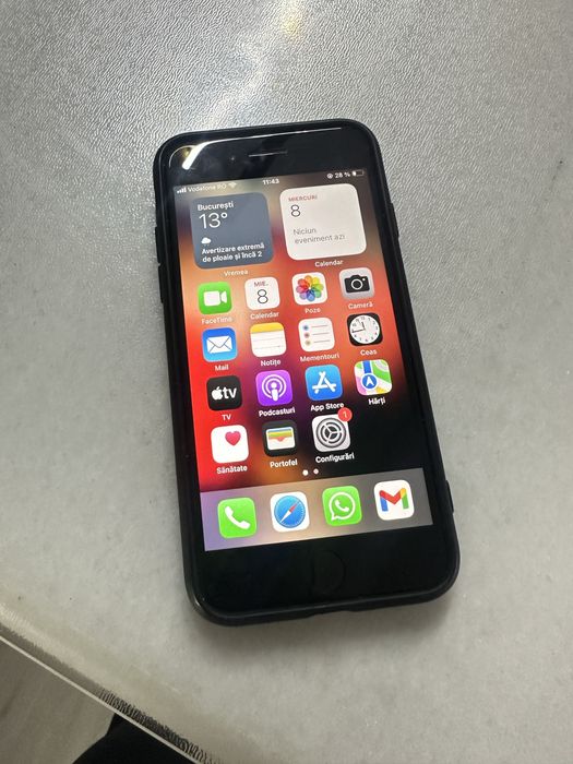 Iphone SE rosu baterie 85%