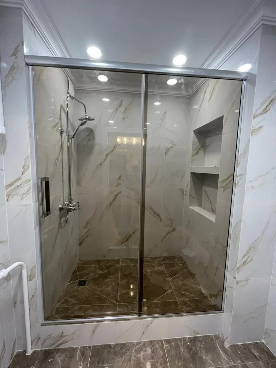 Душевая кабина ванная шторка душ стеклянный перегородка