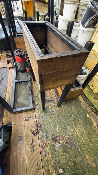 Set de 5 jardiniere STEJAR MASIV - exterior si terasa