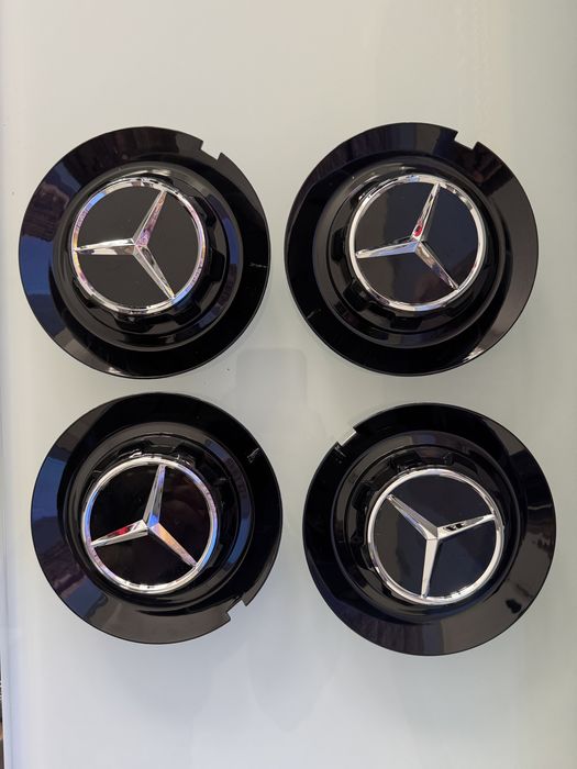 4бр. Капачки за джанти Mercede Benz  Черен Гланц