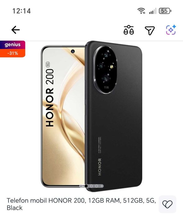 Telefon mobil Honor 200, 5G