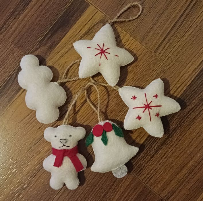 Set decorațiuni brad Handmade fetru lana