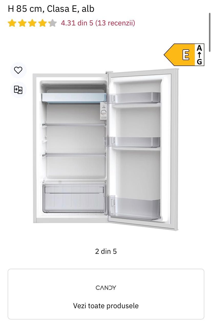 Frigider cu o usa CANDY CHASD4385EWC, 90 l, H 85 cm, Clasa E, alb