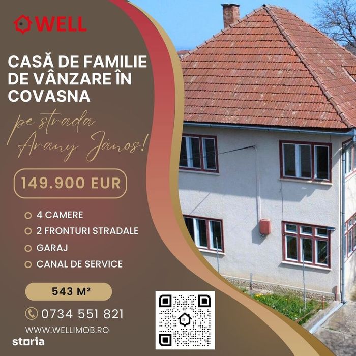 Casă de familie de vânzare în Covasna, pe strada Arany János!