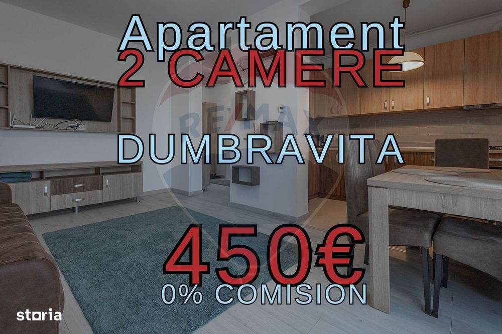 Apartament cu doua camere de inchiriat in Dumbravita – 0% Comision
