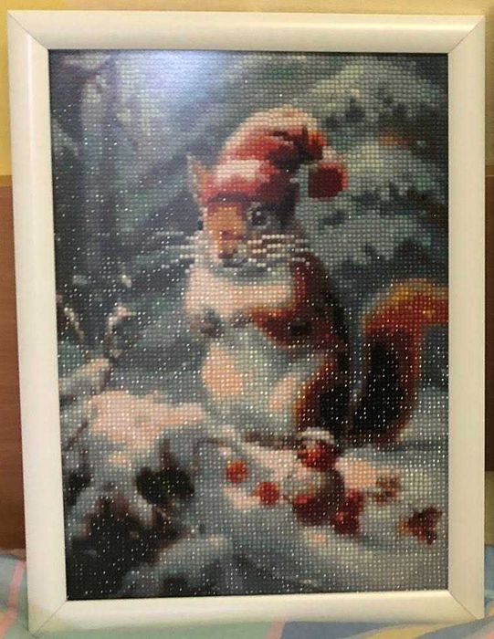 Коледни диамантени гоблени с рамка