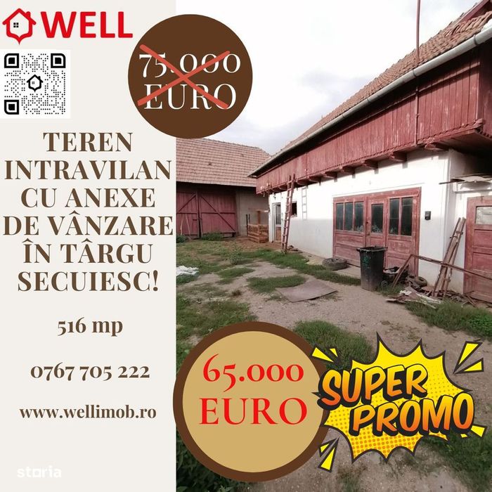 Teren intravilan cu anexe de vânzare în Târgu Secuiesc!