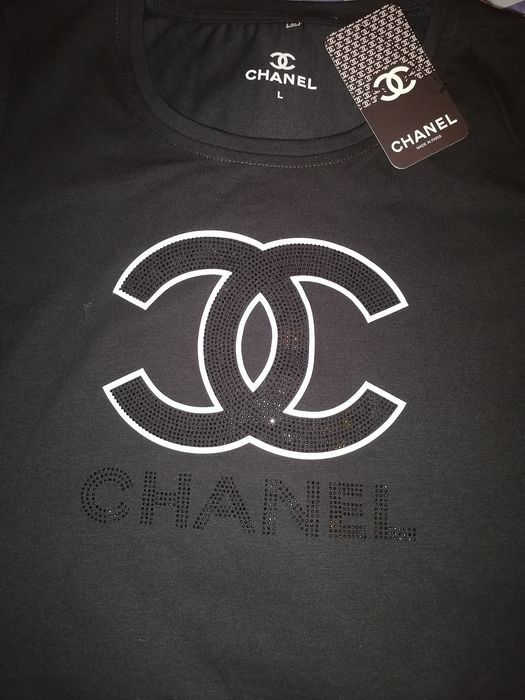 Нова дамска черна тениска Chanel размер L
