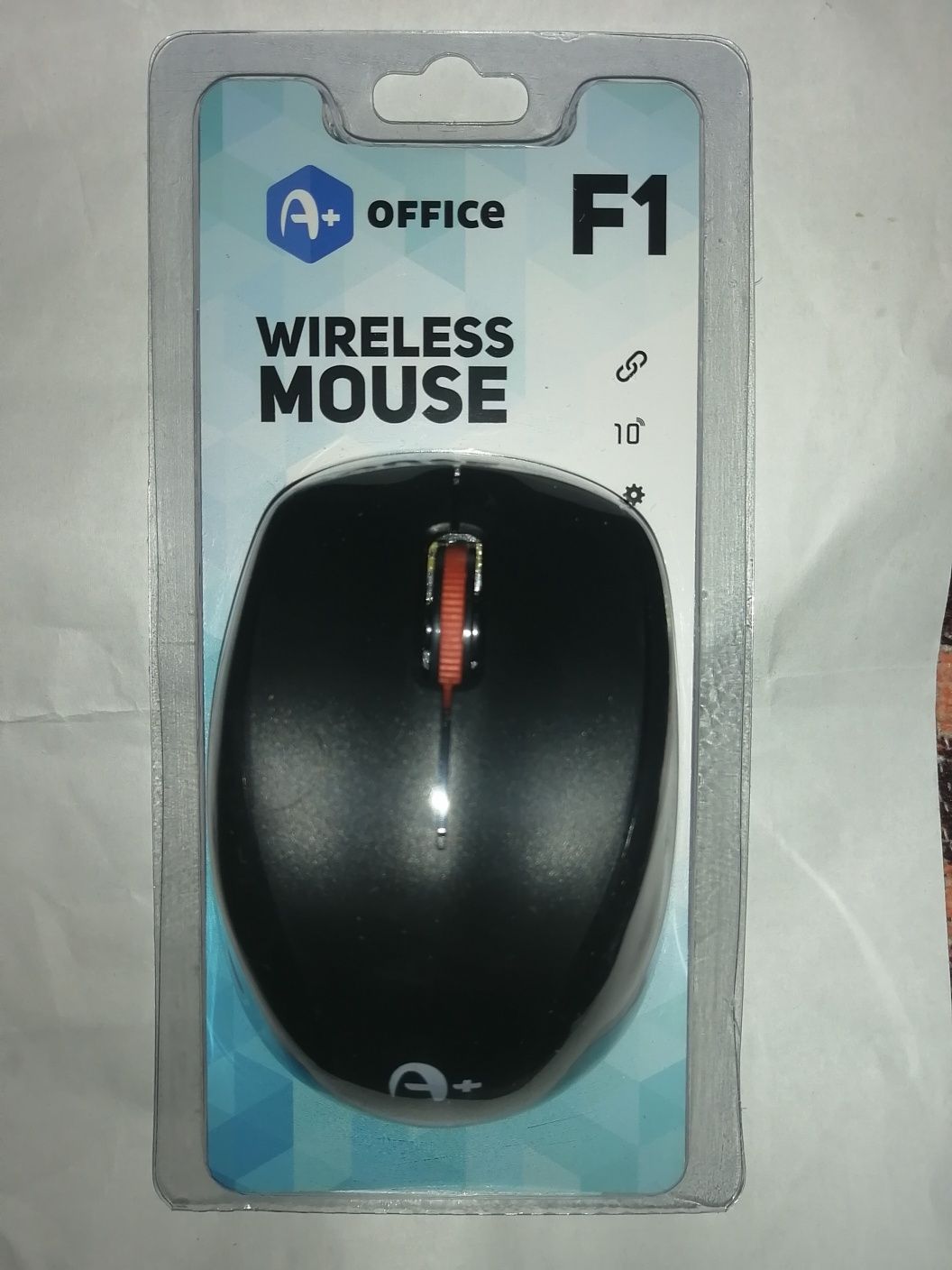 Mouse wireless A+ F1, Negru