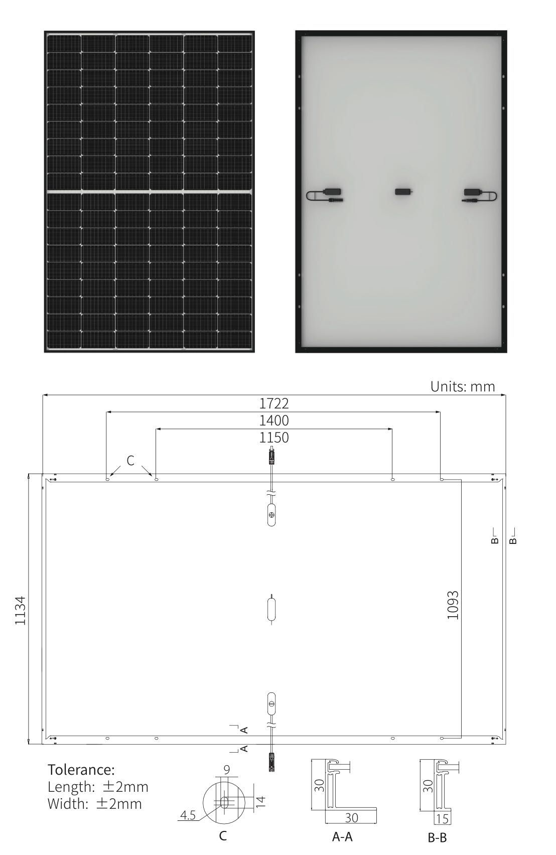 Panou fotovoltaic LONGI LR5-54HPH-415w  ( Canadian, Trina, Jinko )