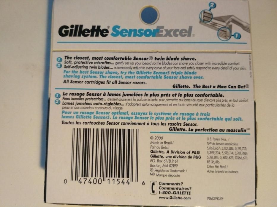 Gillette Sensor Excel оригинал жилет лезвие 5 штук в упаковке