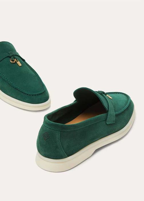 Loro Piana мокасини зелени 38